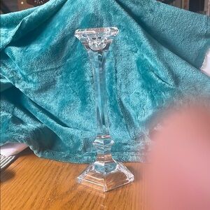Elegant Clear Glass Candle Holder